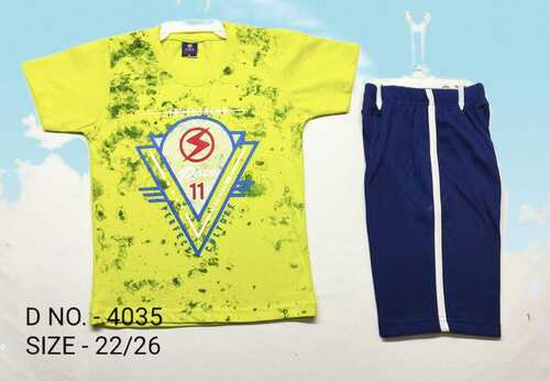Boys Round Neck T-shirt and Shorts