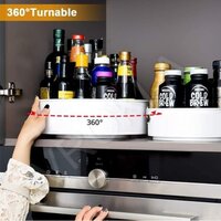 Plastic 360 Rotating Organizer Tray Multi Function Rotating Tray/kitchen
