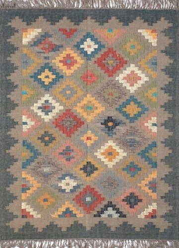 Wool Jute Boho Rug