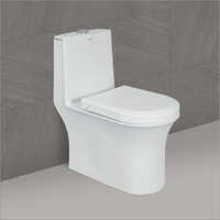White Closed Front One Piece Toilet seat