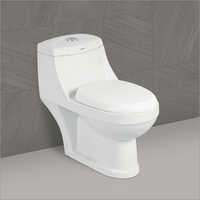 White Closed Front One Piece Toilet Seats