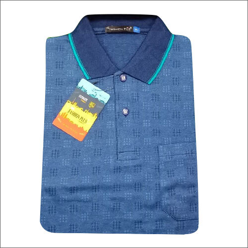 Mens Blue Collared T Shirts
