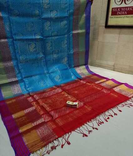 soft pure kanjivaram silk saree bridal wear