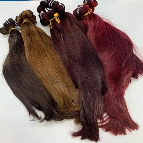 Coloured Temple Human hair Extension