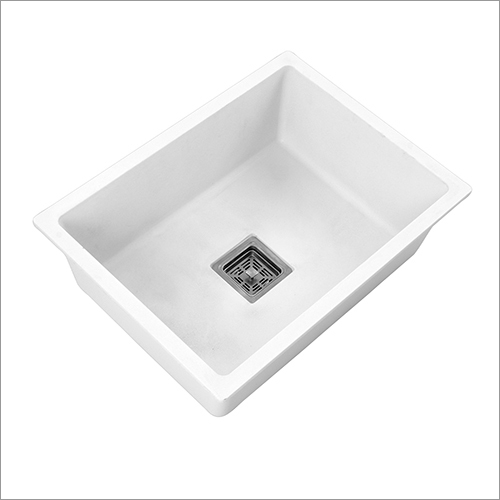 White Metallic Kitchen Sink