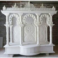 White Indian Marble Temple Hand Carved