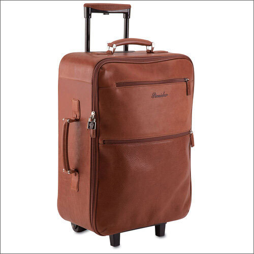 Plain Leather Trolley Bags