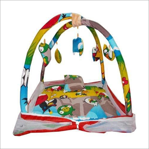 Little Monkeys Cotton Baby Bedding Set With Pillow And Mosquito Net