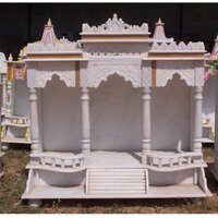 White Indian Marble Temple Hand Carved Mandir