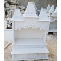 Hindu White Marble Pooja Temple