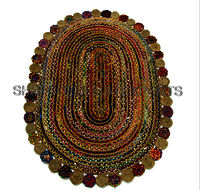 Elegant And Ethnic Design Handmade Jute Braided Carpets