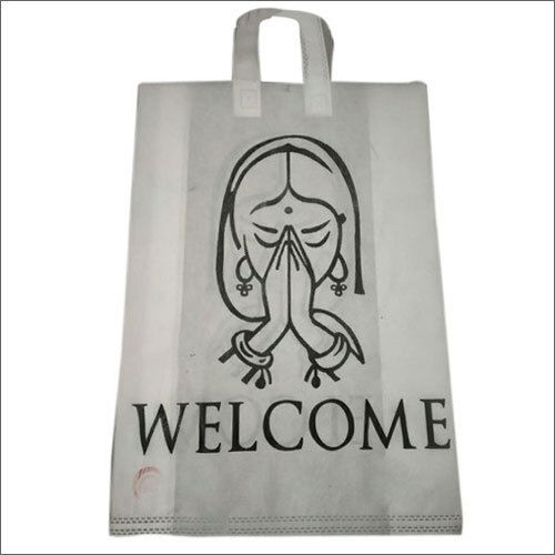 White Printed Loop Handle Non Woven Bag Use: Shopping