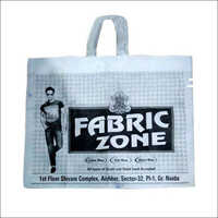 Rectangular Printed Non Woven Loop Handle Bag - Non Woven Material, 10x14 Inch Size, White Color | Ideal for Shopping Use, Durable Loop Handle