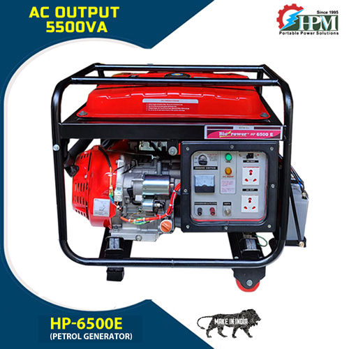 Petrol 5.5 Kva Generator Model Hp-6500e Recoil And Self Start