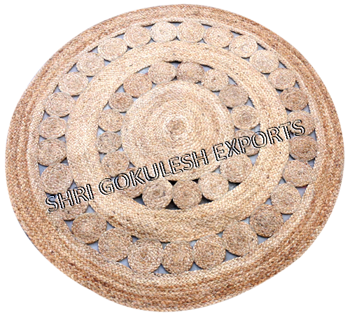 Indian Modern Design Handmade Braided Jute Carpets