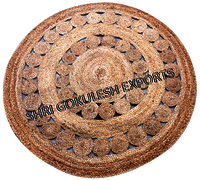 Indian Modern Design Handmade Braided Jute Carpets