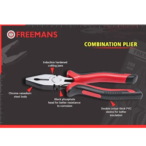 Freemans Combination Pliers - Color: Red