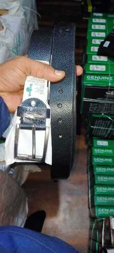 Mens Leather Belt - 40 Inch Gray Leather, Steel Buckle | High Durability, Casual Style for Men