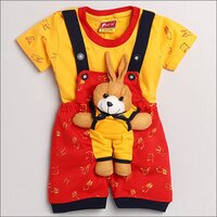 Kids Red And Gold HS Dungaree
