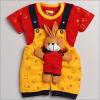 Kids Red And Gold HS Dungaree