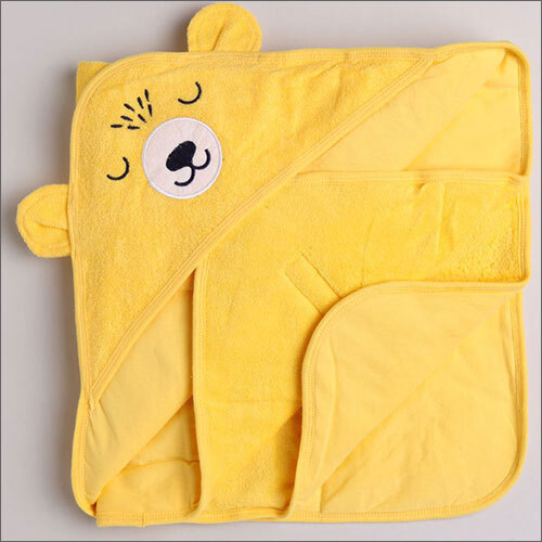 Washable Kids Foam Hood Yellow Towel