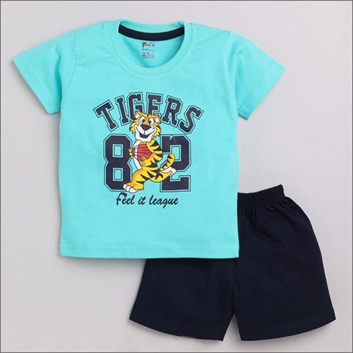 Washable Kids Hs Grs Kids Navy T-Shirt And Pant