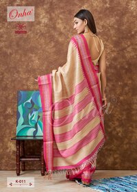 Tussar Karvati Bordar Silk Saree K011