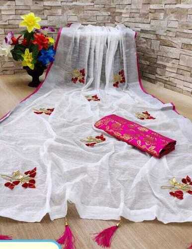 linen saree with banghali  saree