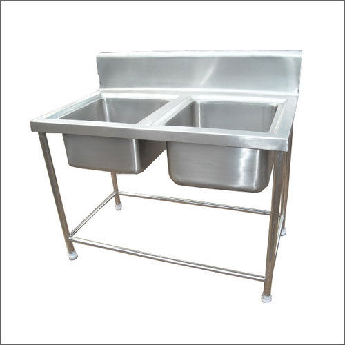 Stainless Steel Two Sink Unit