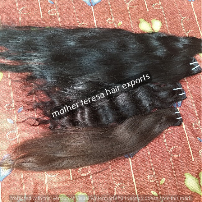 Natural Indian Hair Unprocessed Virgin Indian Human Hair From Indian Factory