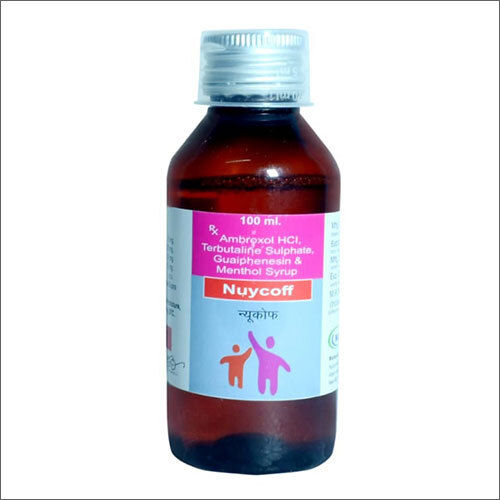 100Ml Ambroxol Hcl Terbutaline Sulphate Guaiphenesin And Menthol Syrup General Medicines