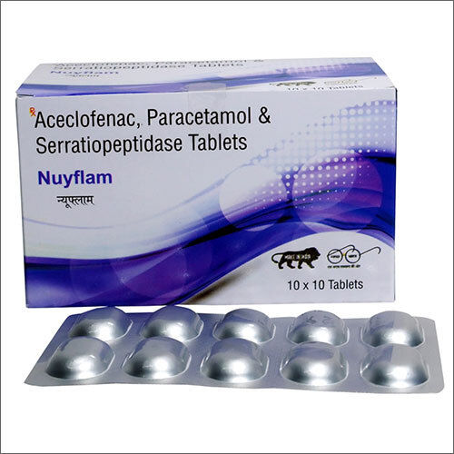 Aceclofenac Paracetamol And Serratiopeptidase Tablets General Medicines