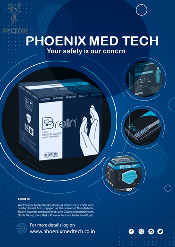 Non Sterile Surgical Gloves - Latex Material, Sizes 6.0 to 8.5, White Color, Full Finger, Smooth Texture | Disposable, Plain Pattern, Single Pair Pouch