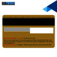 Plastic customer loyalty cards