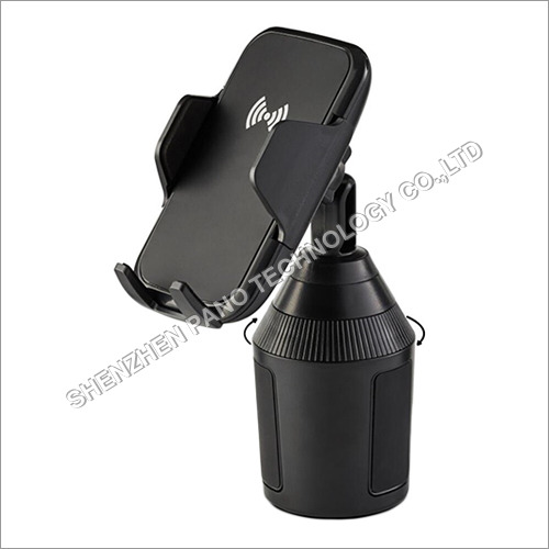 Plastic Car Cup Holder Phone Mount With 10W Wireless Charger