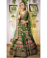 Modern Green Color Party Wear Lehenga Choli