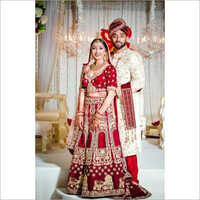 Red Color Bridal 9000 Velvet Material Lehenga Choli