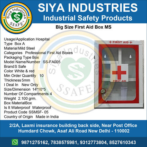 Red & White Ms First Aid Box