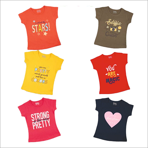 Different Colors Available Girls Printed Cotton Top