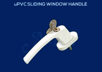 Upvc Window Handle - Upvc Material, 150 Mm Length, 40 Mm Width, White Color | Screw Mounting, Standard Key Type For Securing Sliding Windows