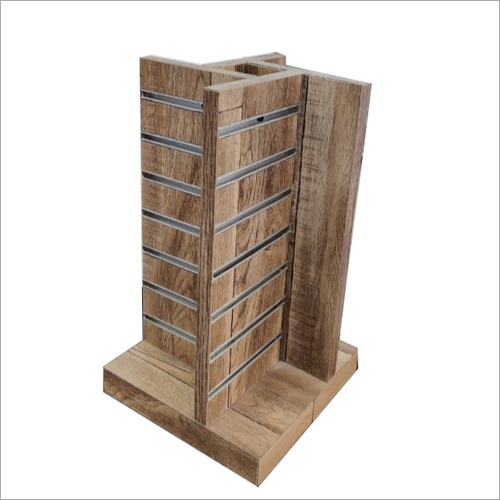 Wooden Cosmetic Slatwall Rack