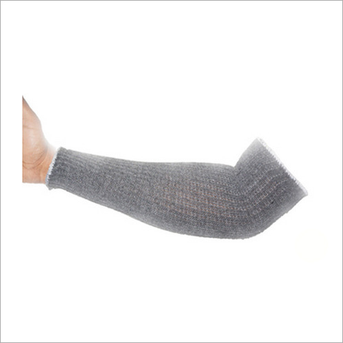 Mitten Gray Cotton Knitted Sleeves