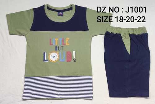 Printed T-shirt and Shorts Pair for Boys