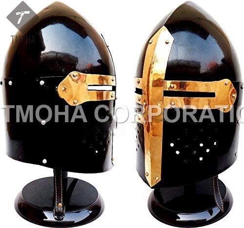 Iron Medieval Armor Sugarloaf Helmet