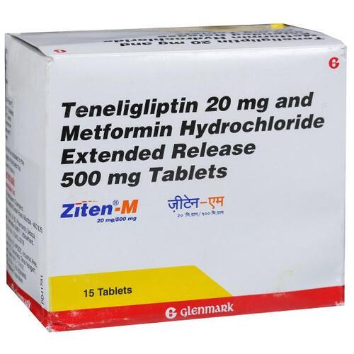 Ziten-M (Metformin-Teneligliptin) 1000mg/20mg ER Tablets