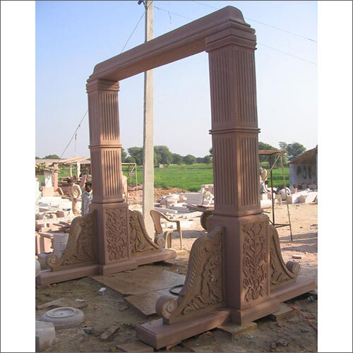 132X75X144 Pink Sand Stone Swing Gate