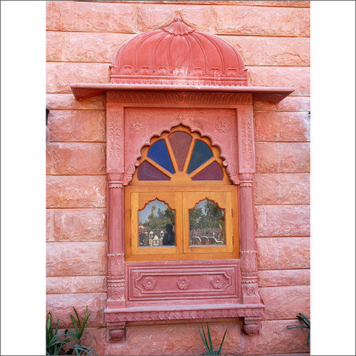Red Sand Stone Window Jharokha