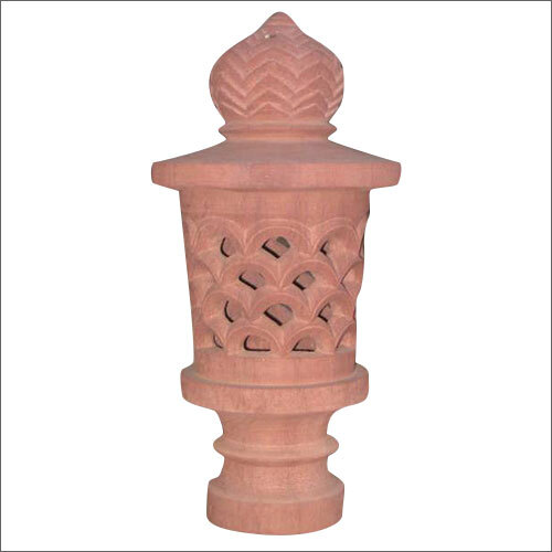 20x45 Stone Lamp Post