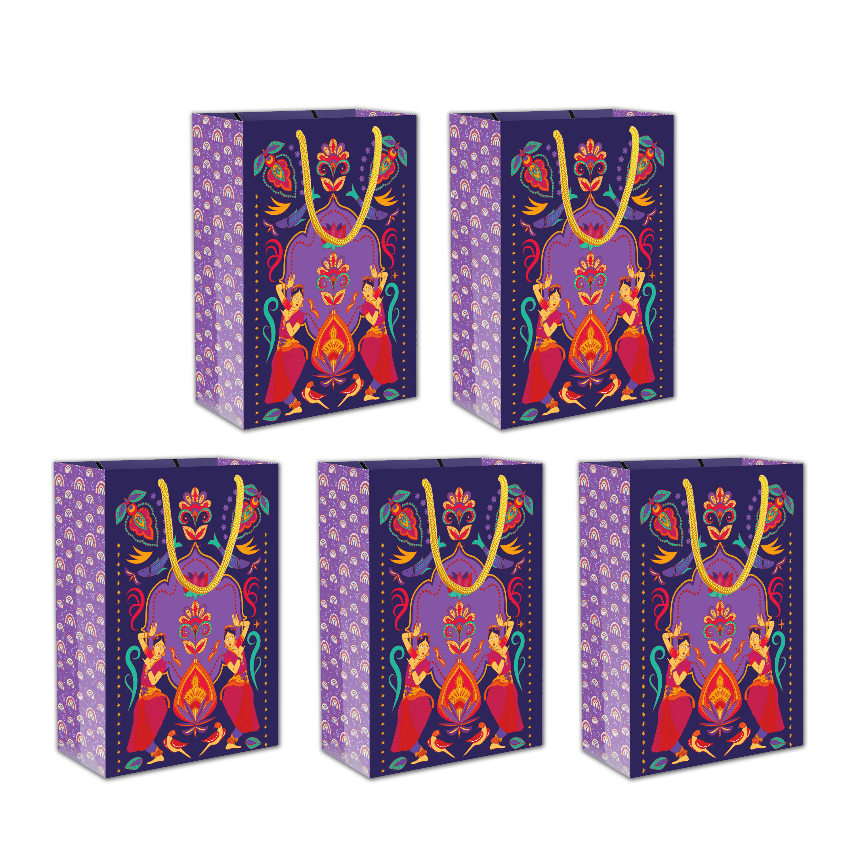Large Luxury Madhubani welcome Carry Bags