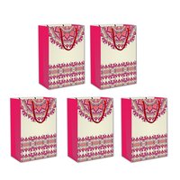 Large Luxury Madhubani abstract Carry Bags